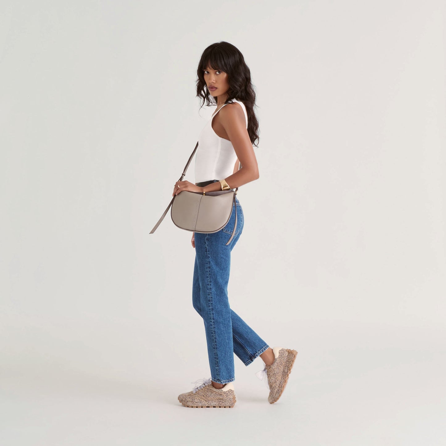 Burano Grey Leather Crossbody Dolce Vita Outlet