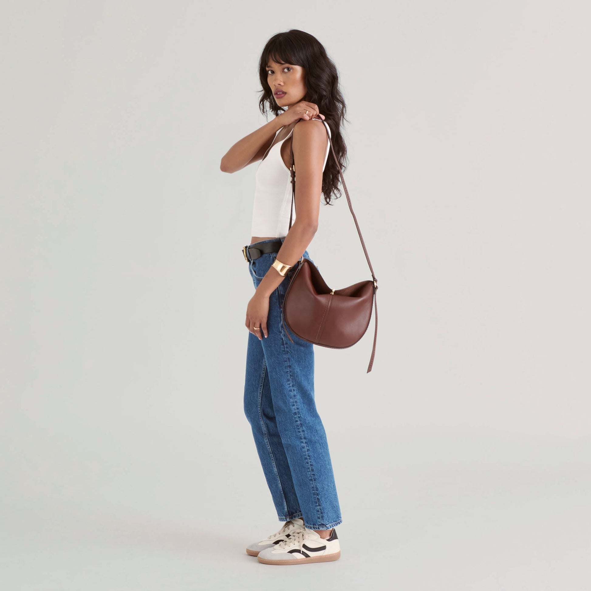 Burano Brown Leather Crossbody Dolce Vita For sale