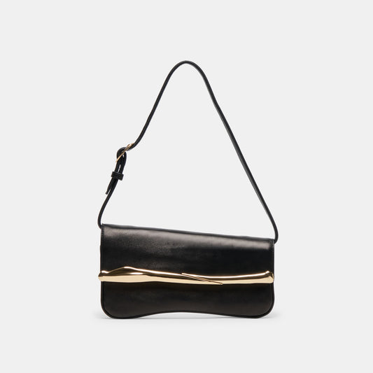 Azura Black Leather Shoulder Bag Dolce Vita Discount