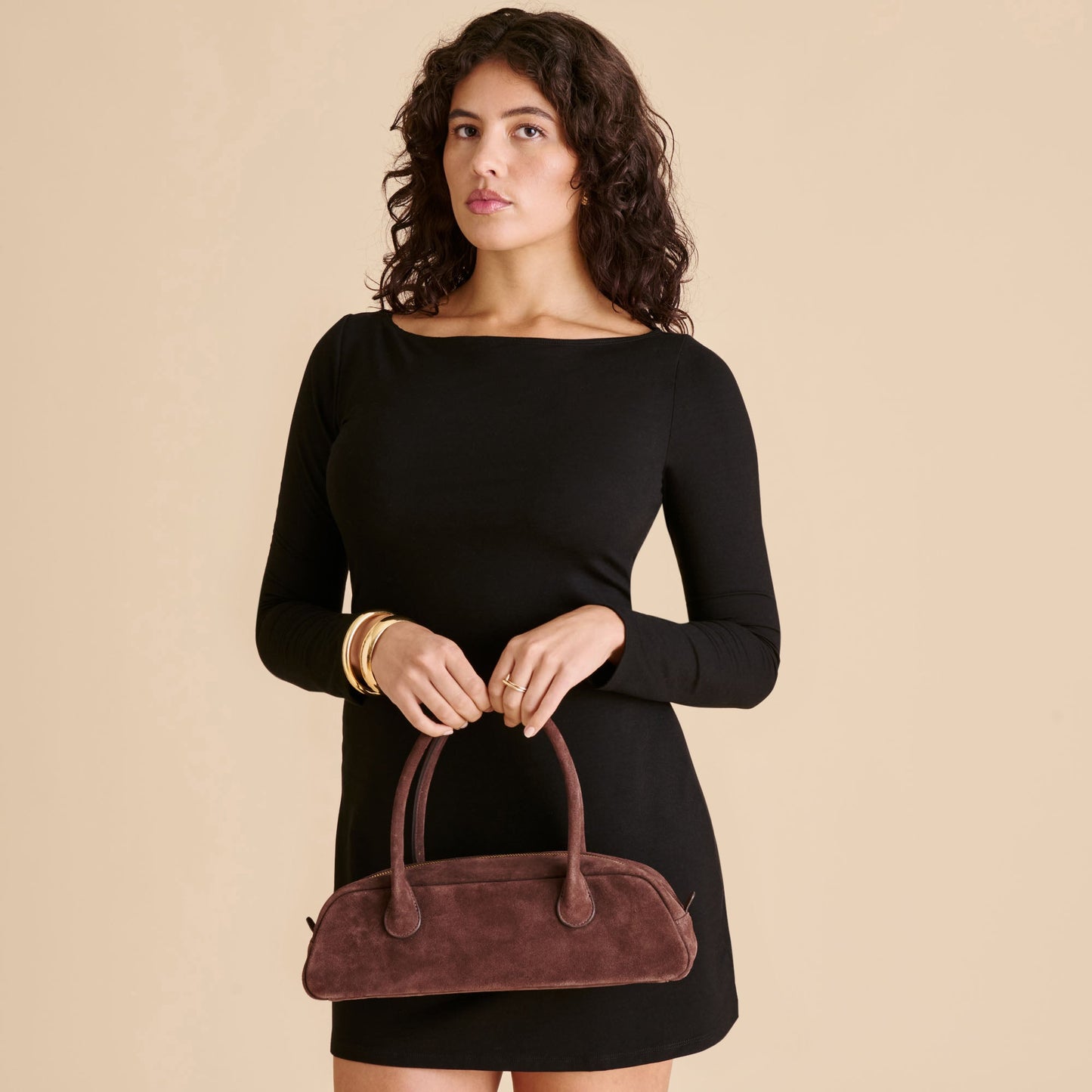 Boracay Chocolate Suede Shoulder Bag Dolce Vita Online