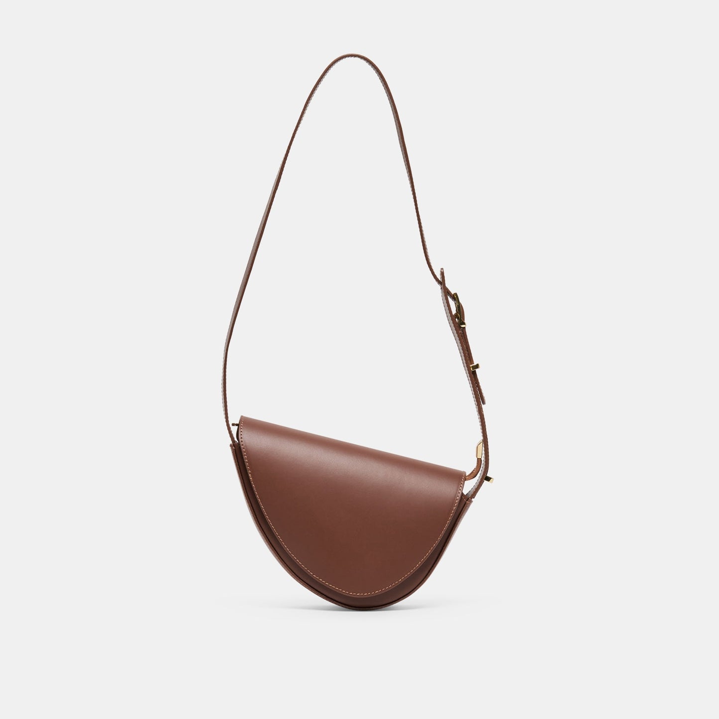 Sabine Brown Leather Shoulder Bag Dolce Vita On sale