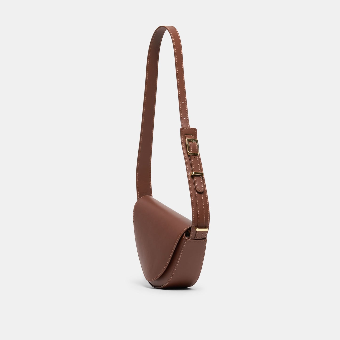 Sabine Brown Leather Shoulder Bag Dolce Vita On sale