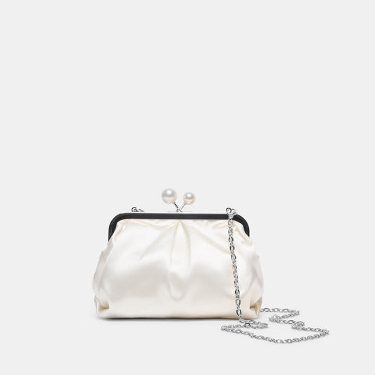 Kendall White Satin Clutch Dolce Vita Online