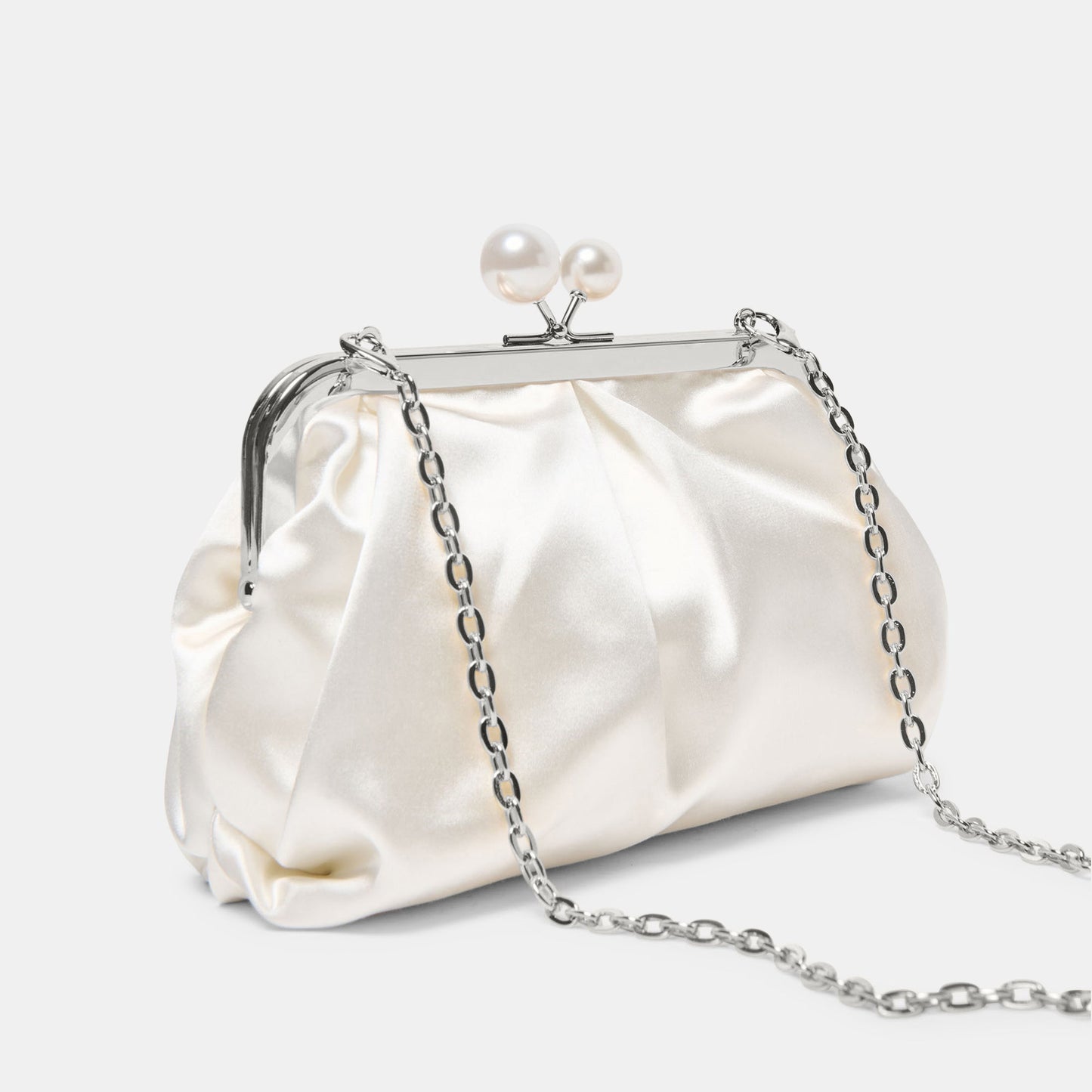 Kendall White Satin Clutch Dolce Vita Online
