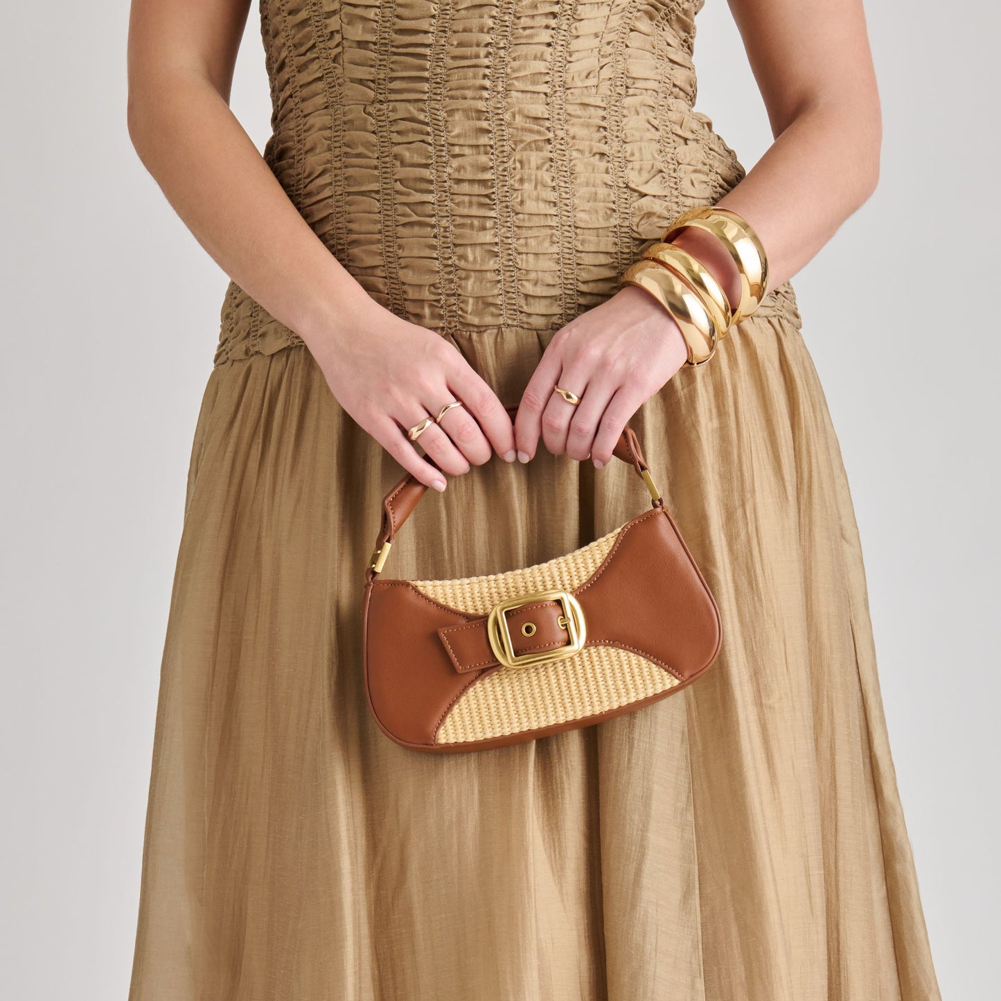 Nuala Raffia Saddle Stella Handbag Dolce Vita Sale