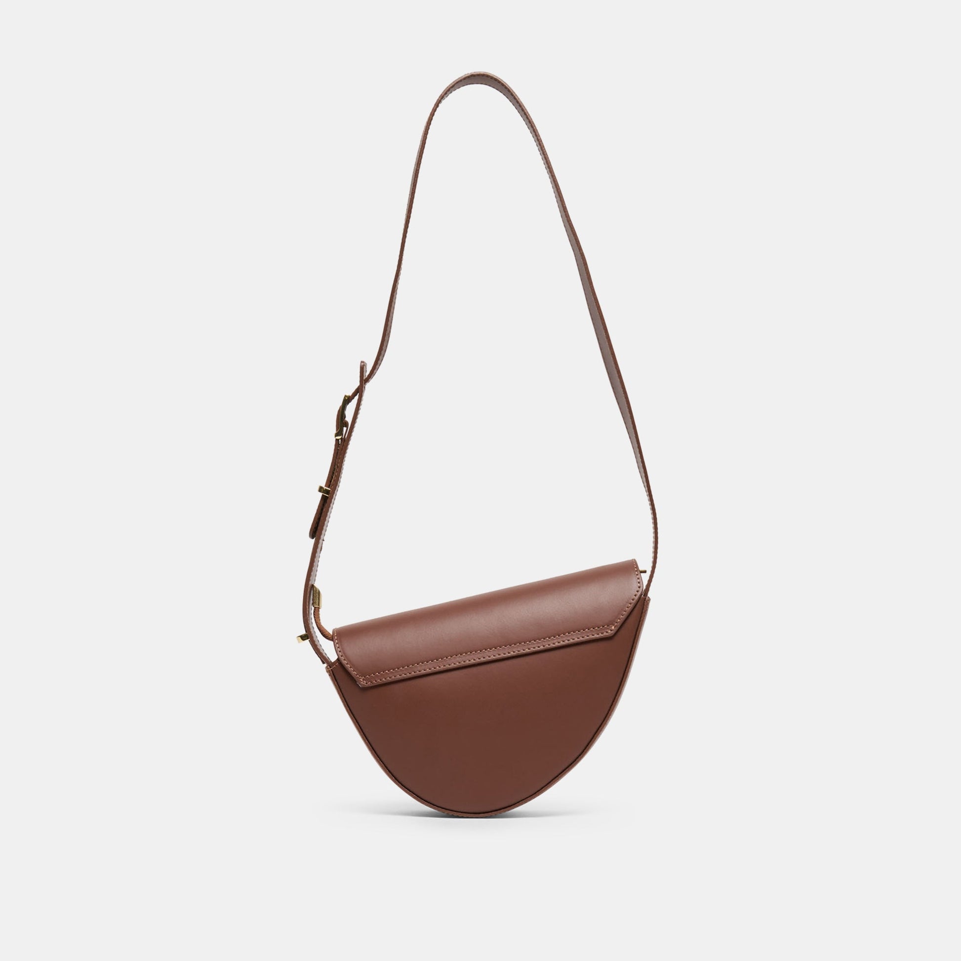 Sabine Brown Leather Shoulder Bag Dolce Vita On sale