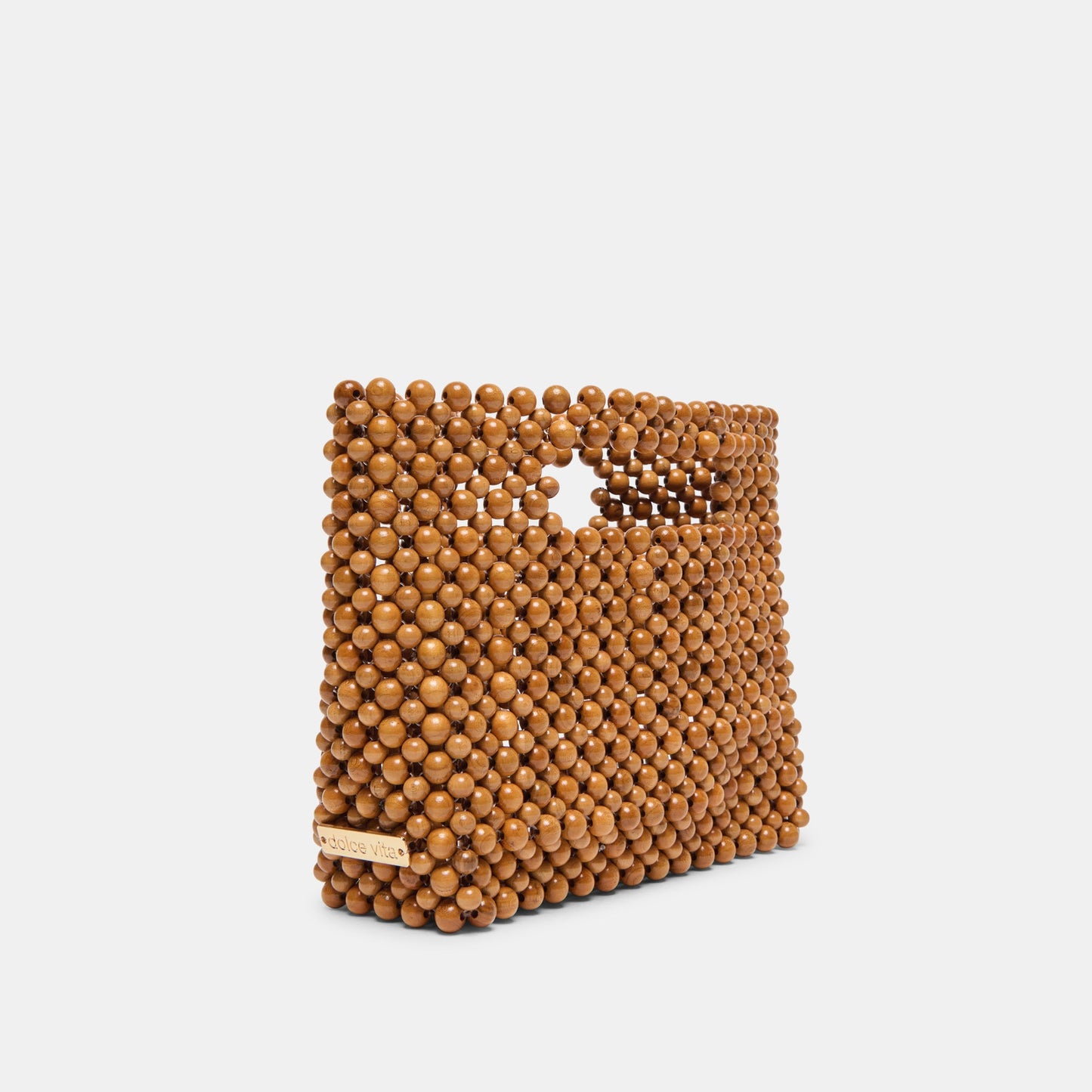 LINZY Natural Wood Top-Handle Handbag with Crossbody Strap Dolce Vita Online