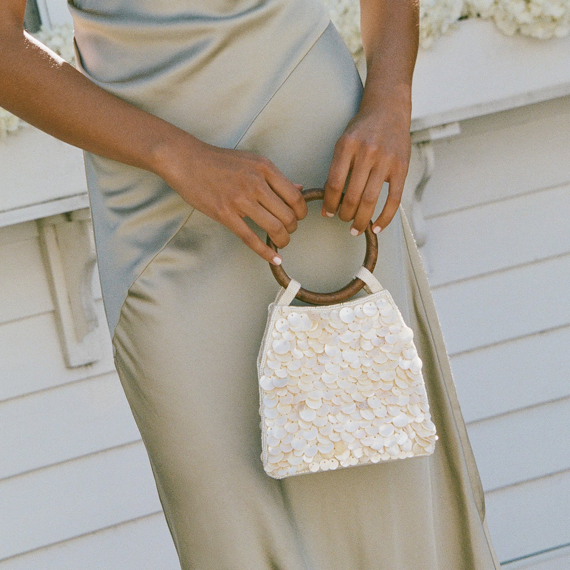 Allegra Natural Sequin Handbag Dolce Vita On sale