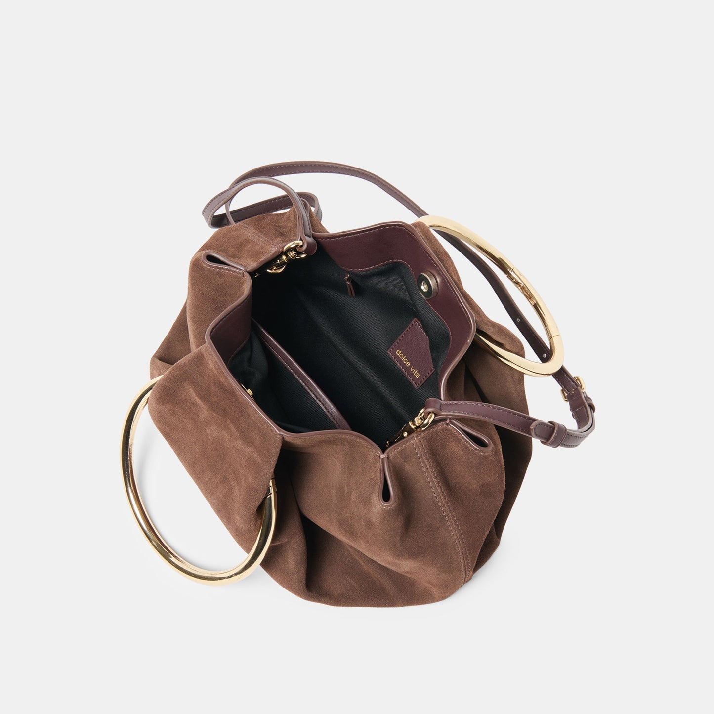 Channing Espresso Suede Handbag Dolce Vita Outlet
