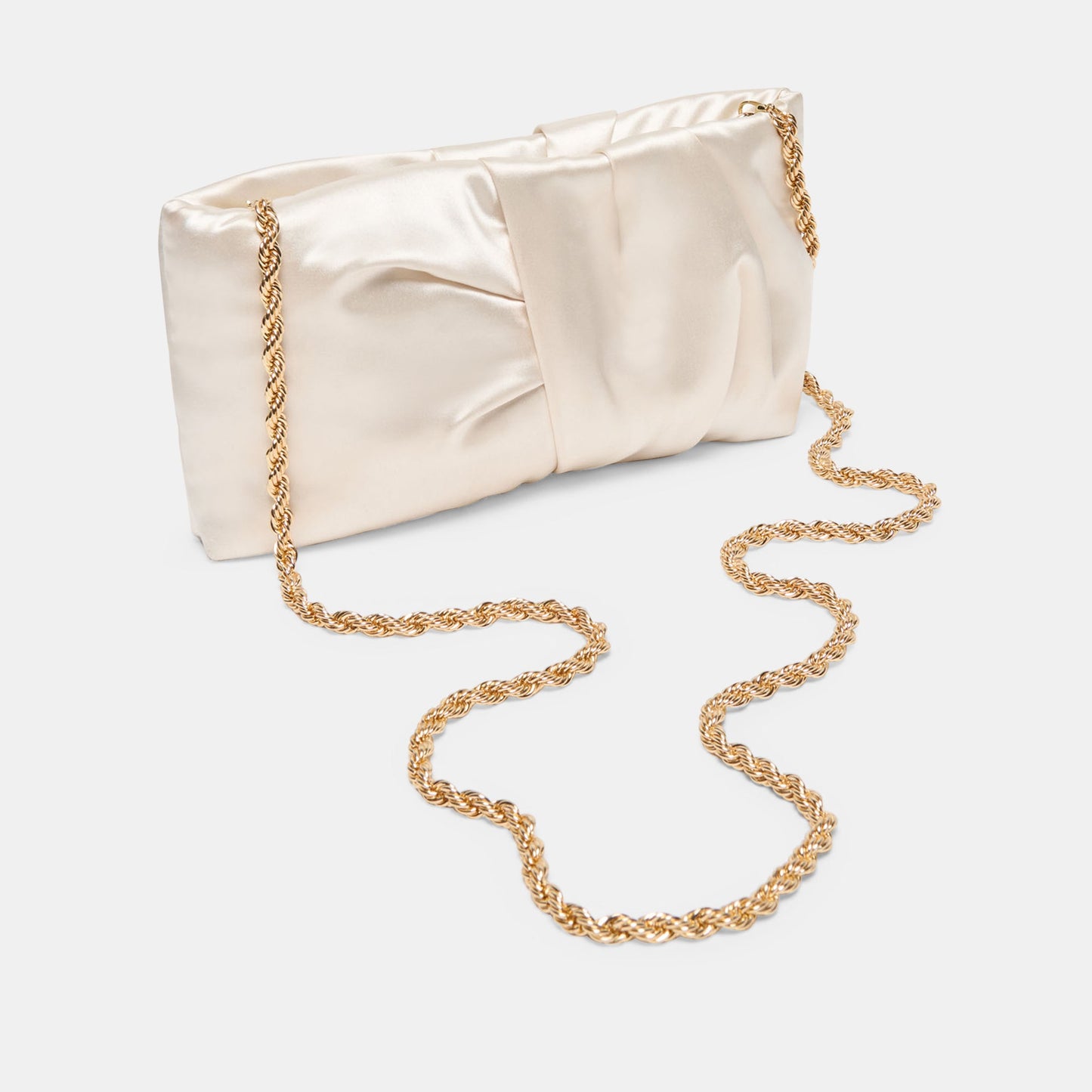 Rozey White Satin Clutch Dolce Vita For sale