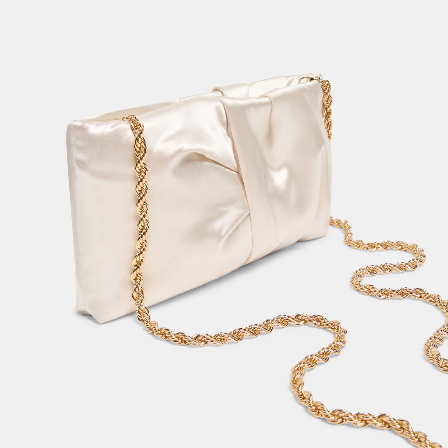 Rozey White Satin Clutch Dolce Vita For sale