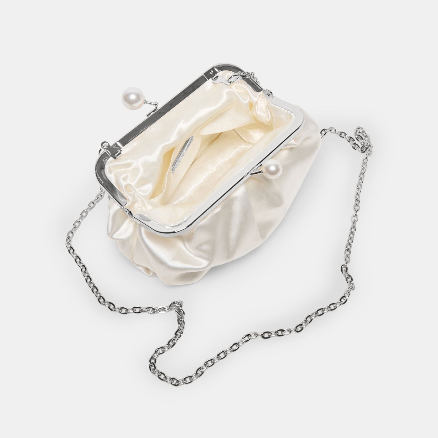 Kendall White Satin Clutch Dolce Vita us