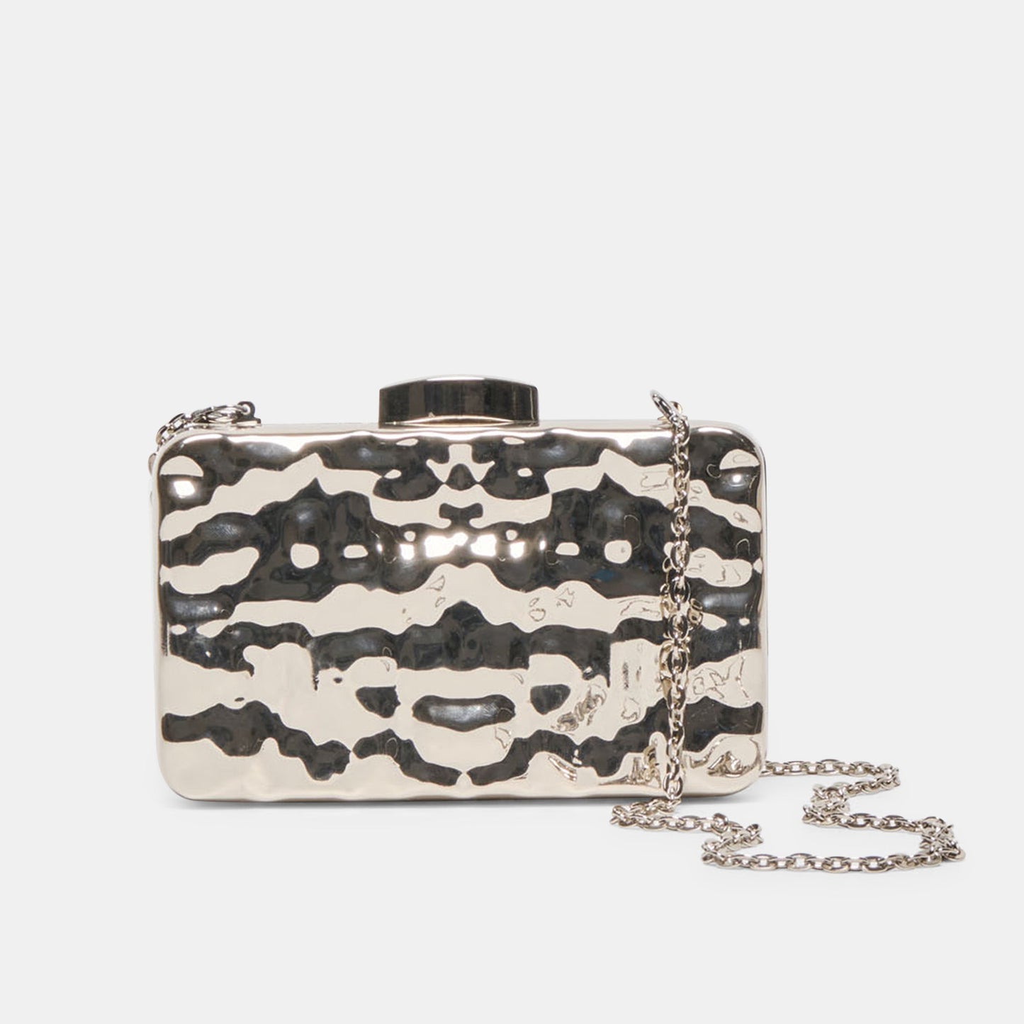 Delia Silver Metal Clutch Dolce Vita New