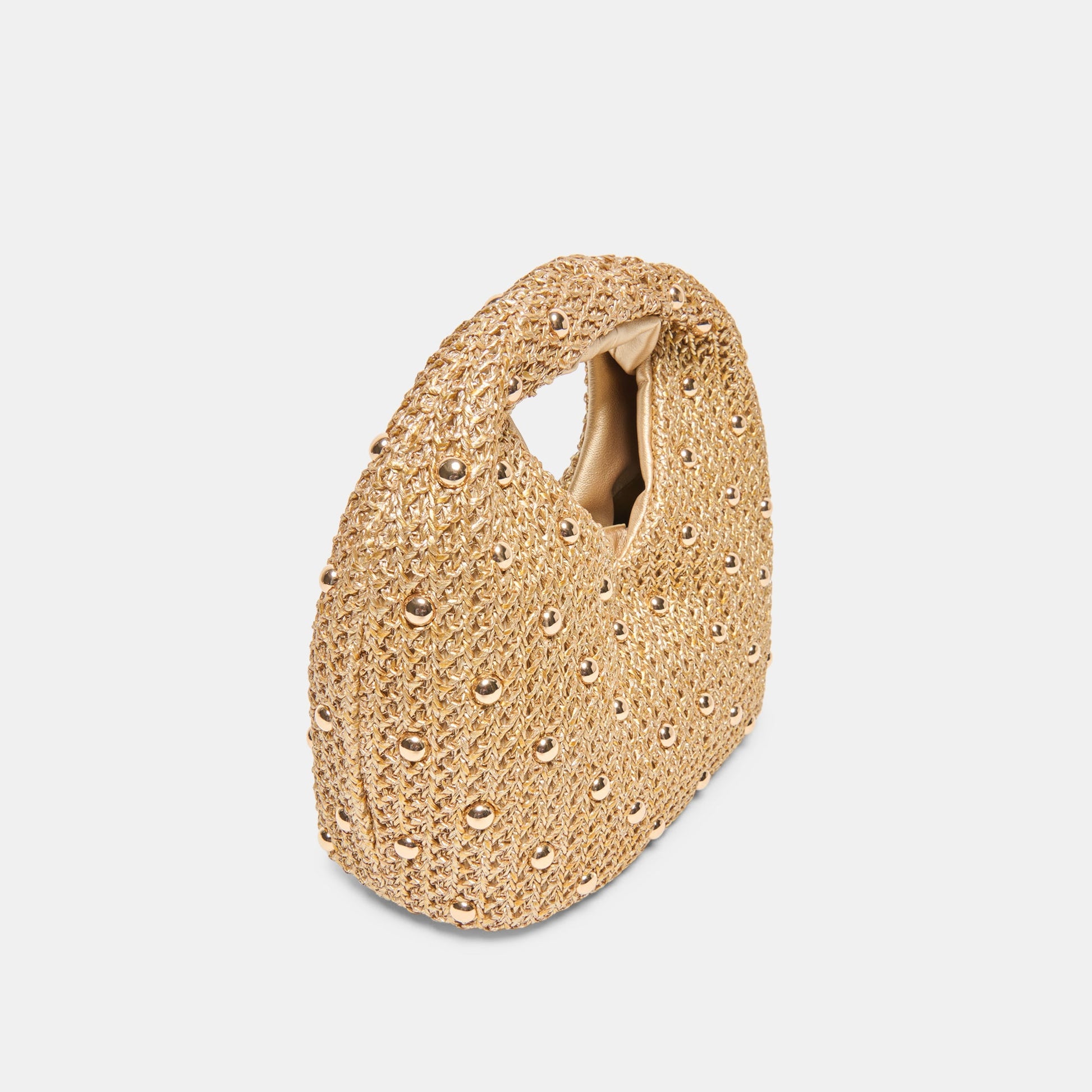 Dahlia Gold Raffia Handbag Dolce Vita Outlet