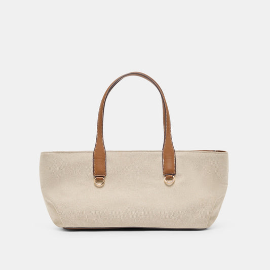 CLARINA Natural Canvas Shoulder Bag Dolce Vita Sale