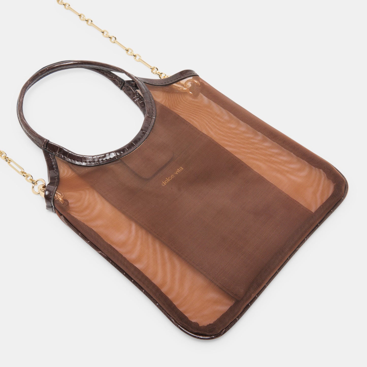 SYLVENE Chocolate Mesh Removable Crossbody Handbag Dolce Vita Online