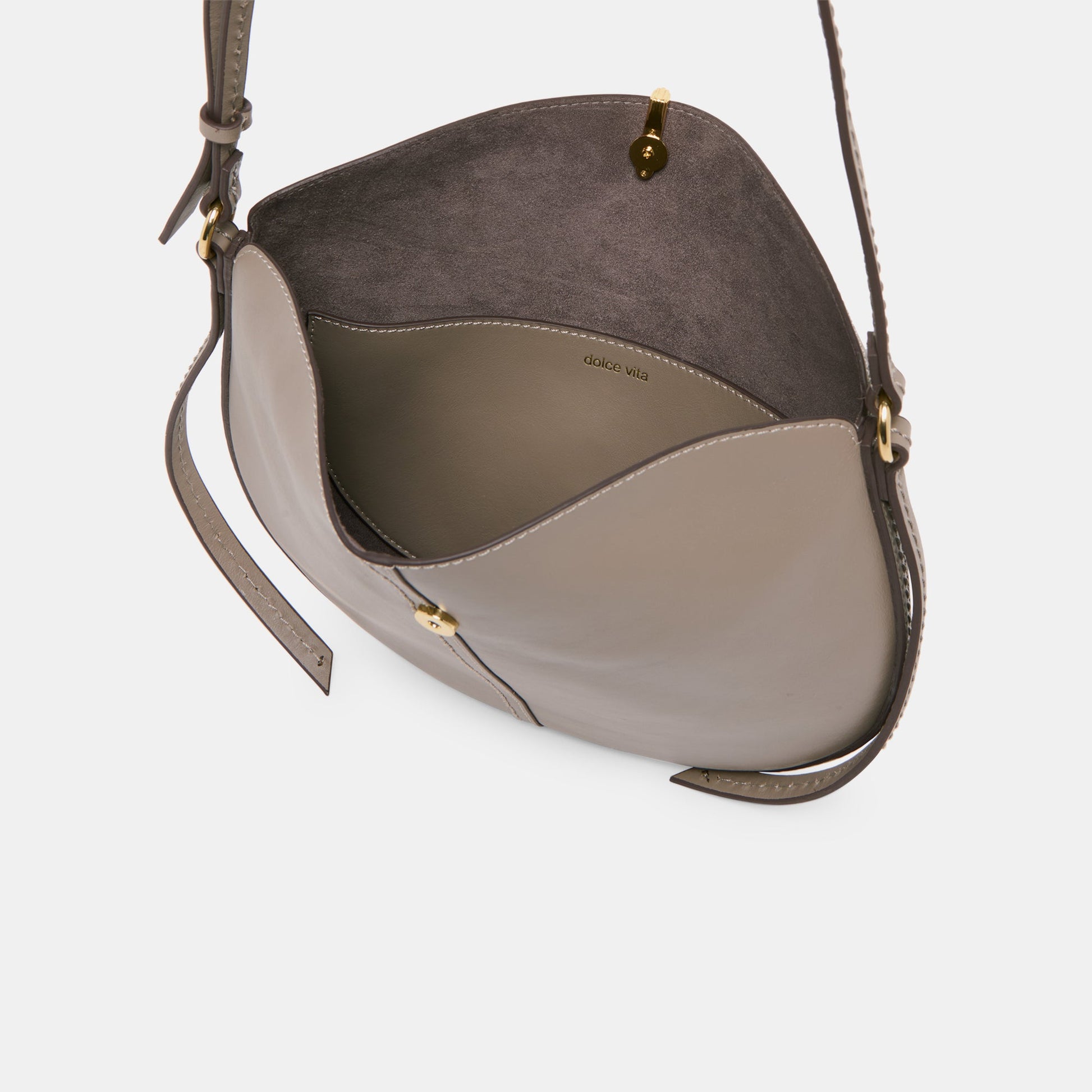 Burano Grey Leather Crossbody Dolce Vita Sale