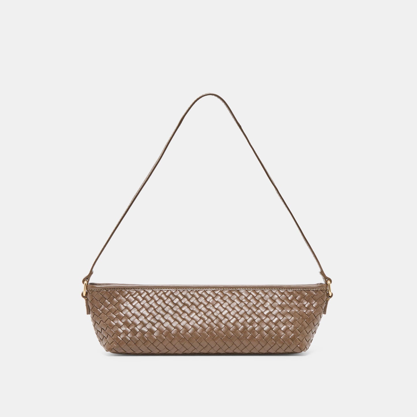 Savaii Brown Woven Leather Shoulder Bag Dolce Vita On sale