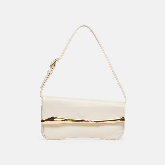 Azura White Leather Shoulder Bag Dolce Vita New
