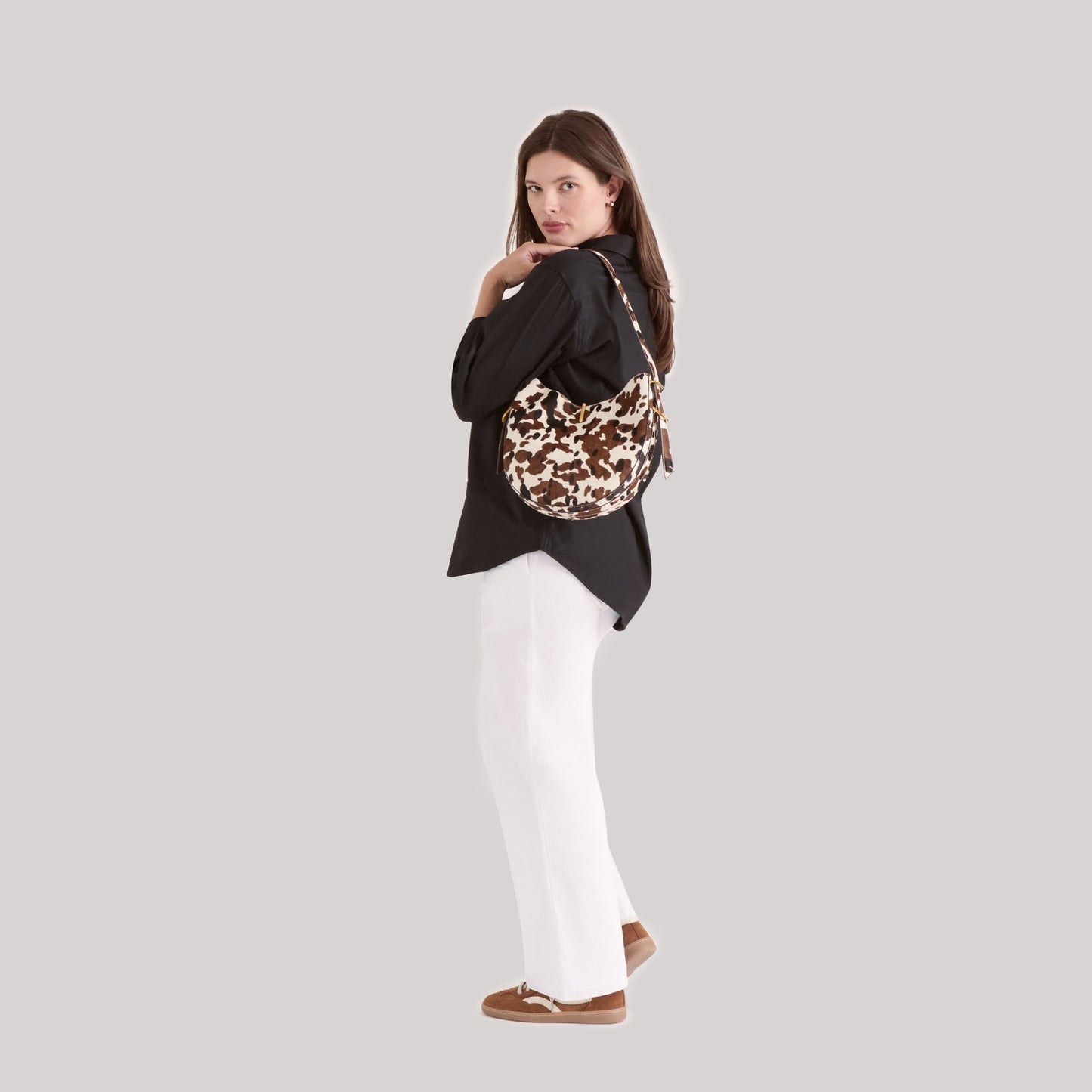Bree Cocoa Calf Hair Shoulder Bag Dolce Vita Online