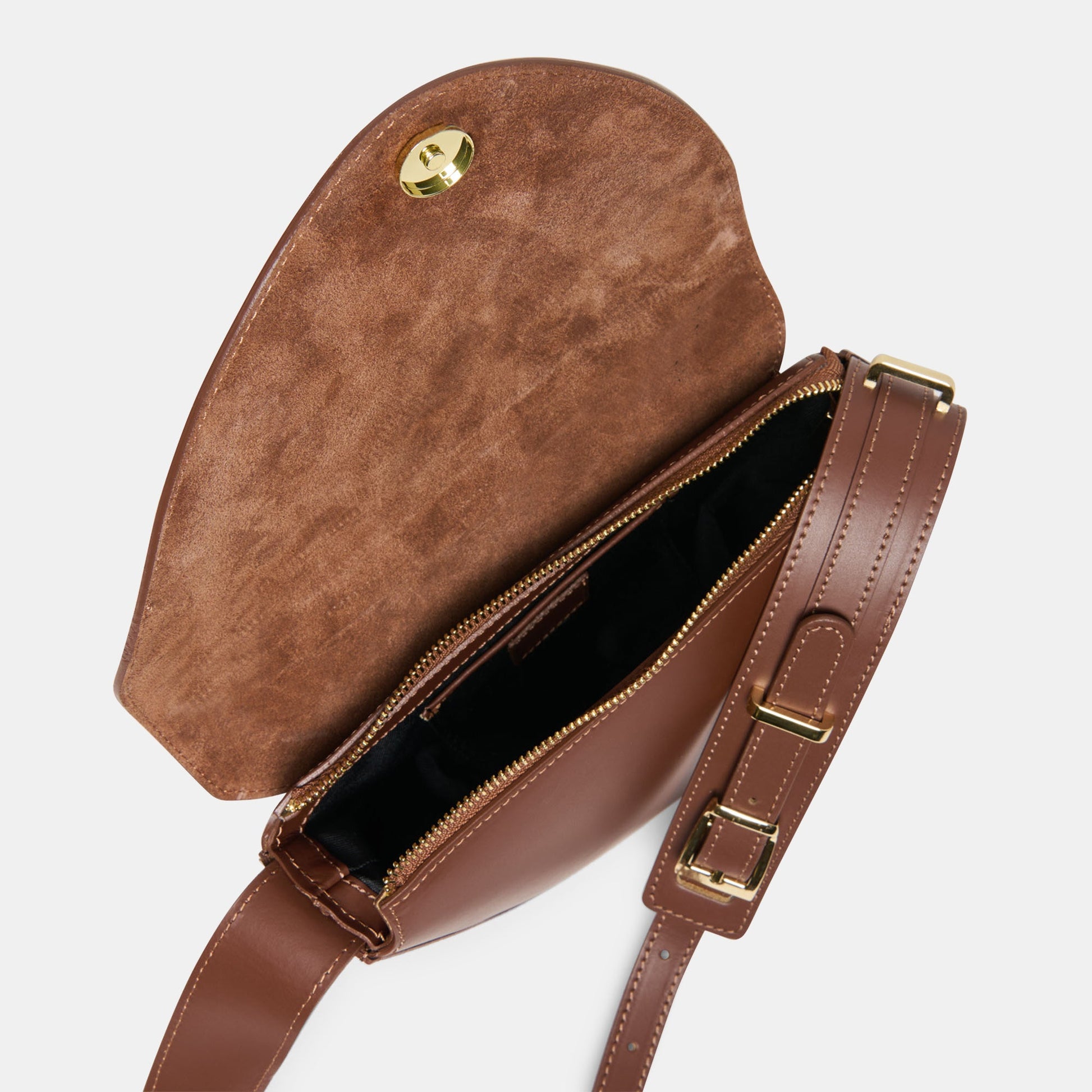 Sabine Brown Leather Shoulder Bag Dolce Vita Outlet