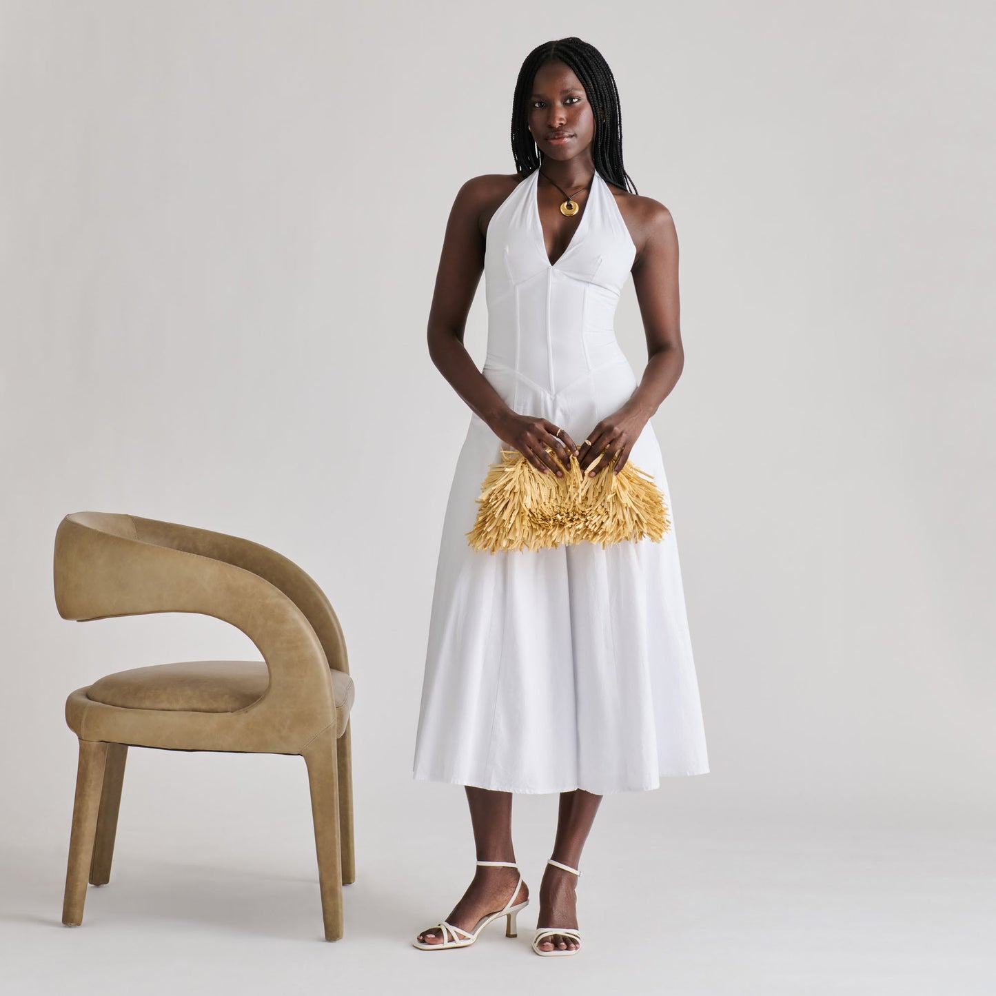 Serina Natural Raffia Clutch Dolce Vita Sale