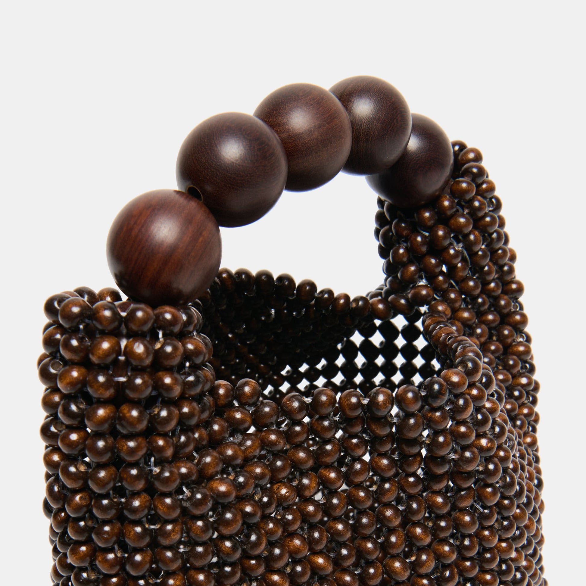 CLOVER Chocolate Wood Beaded Handbag Dolce Vita Outlet