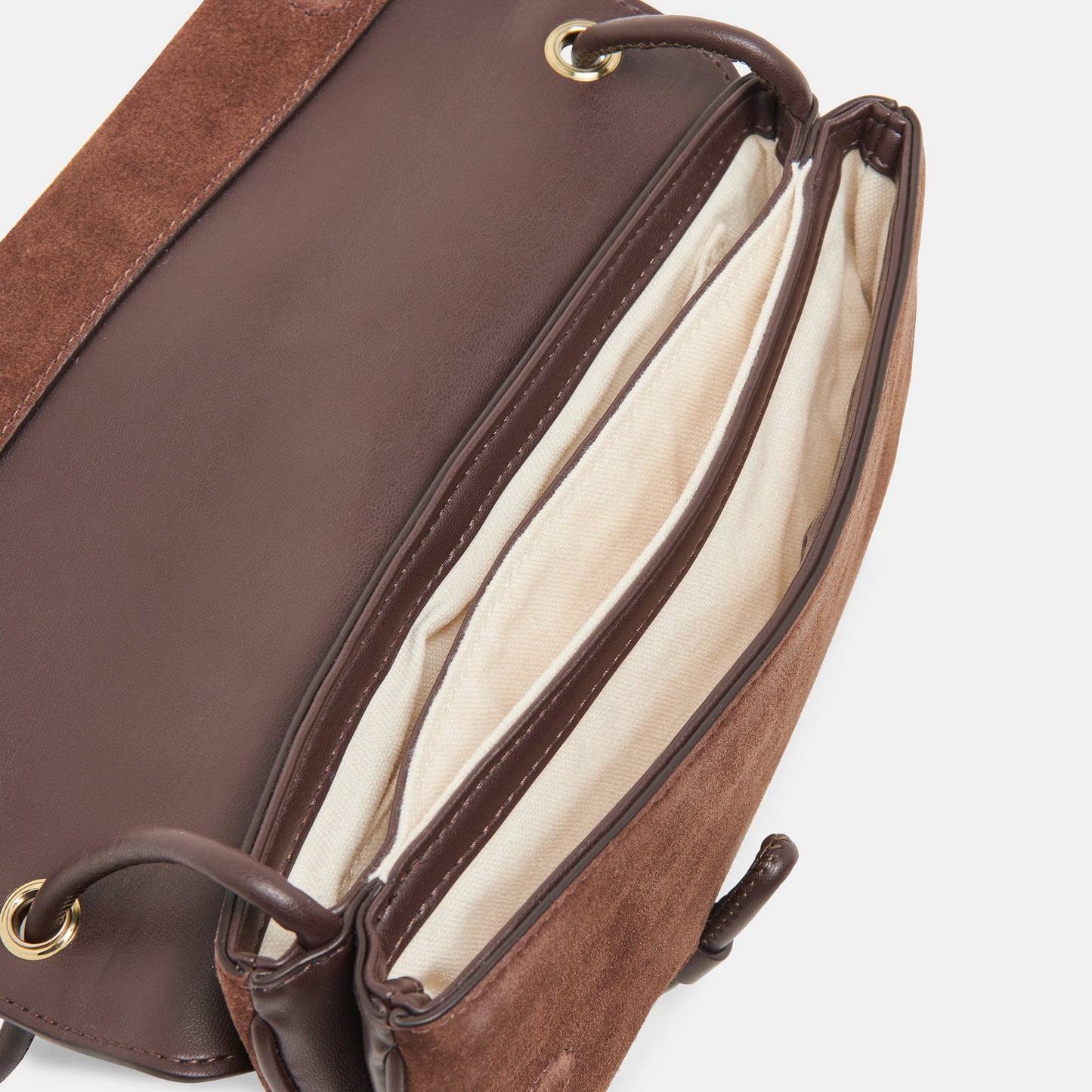 Alice Chocolate Suede Shoulder Bag Dolce Vita For sale