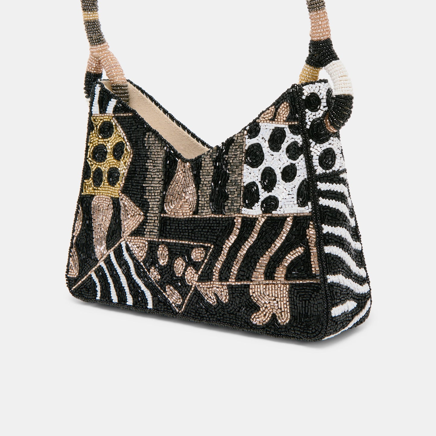 Amelia Dark Multi Beaded Shoulder Bag Dolce Vita New