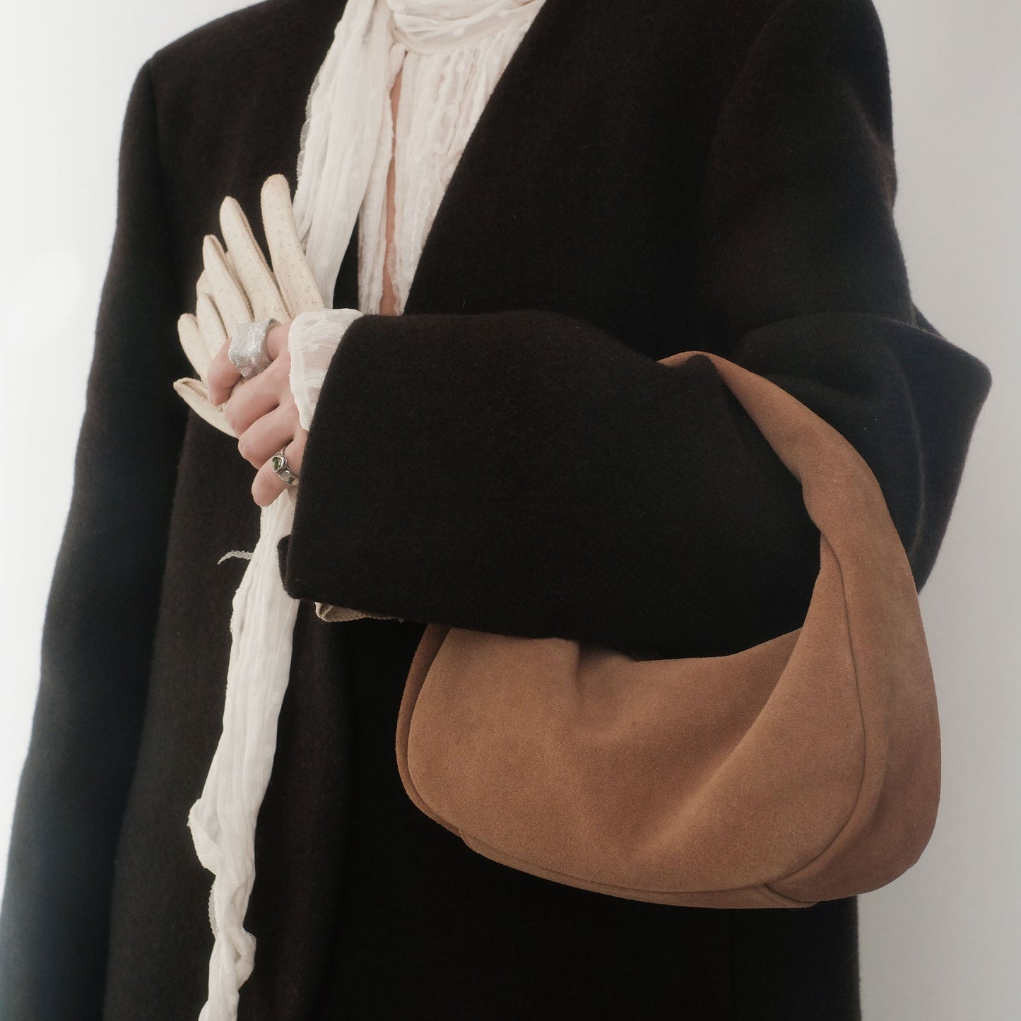 Frankie Brown Suede Handbag Dolce Vita On sale