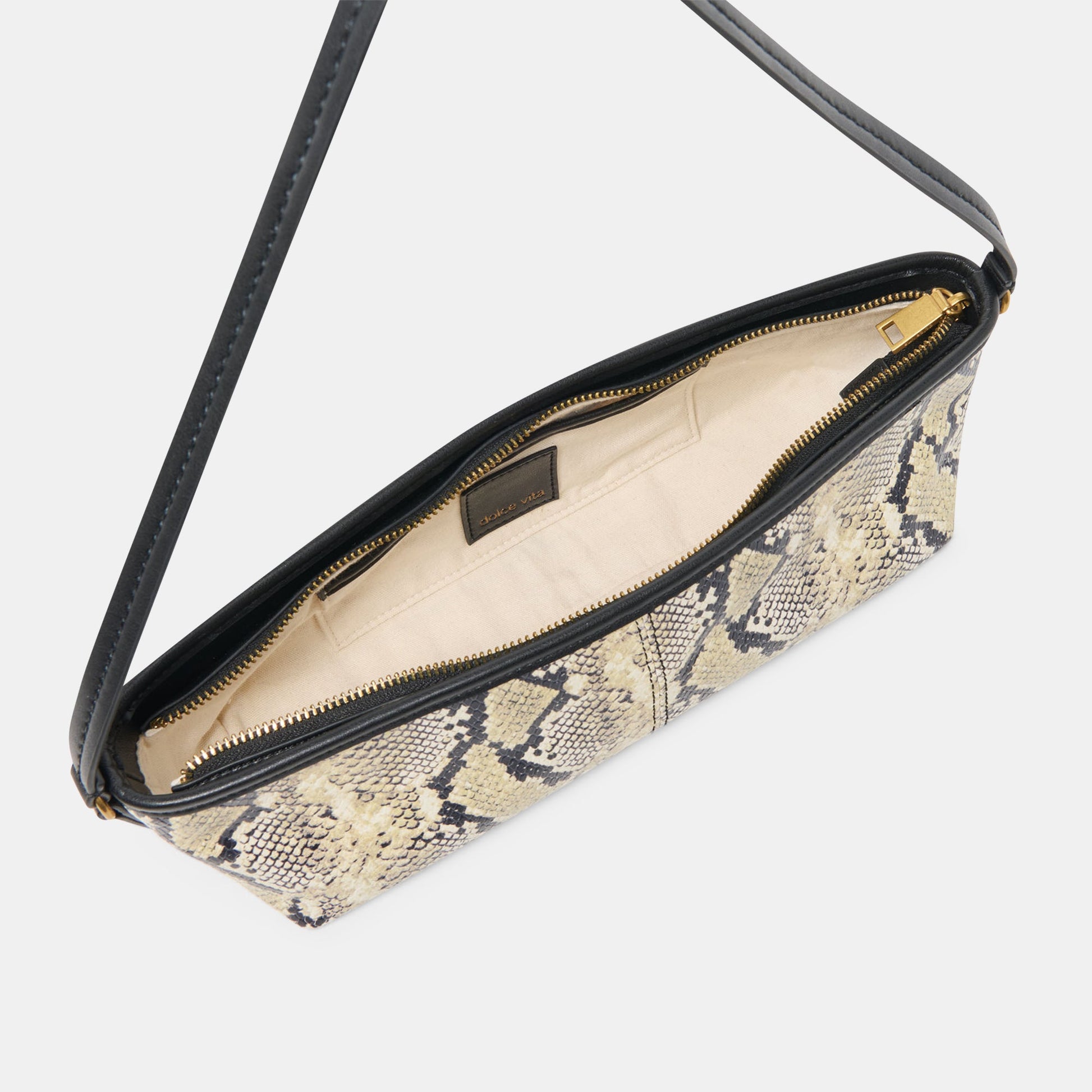 Savaii Black White Snake Stella Shoulder Bag Dolce Vita For sale