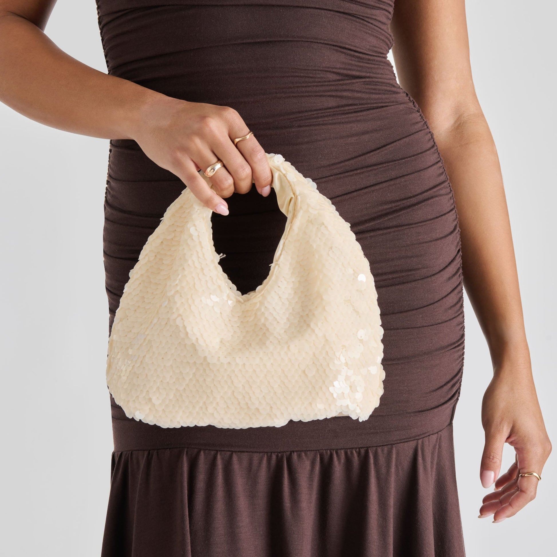 Dahlia Sequin Ivory Sequin Handbag Dolce Vita us