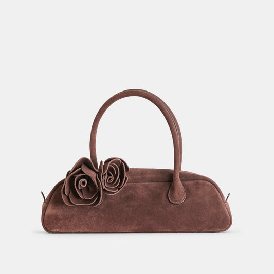 Boracay Chocolate Suede Shoulder Bag Dolce Vita New