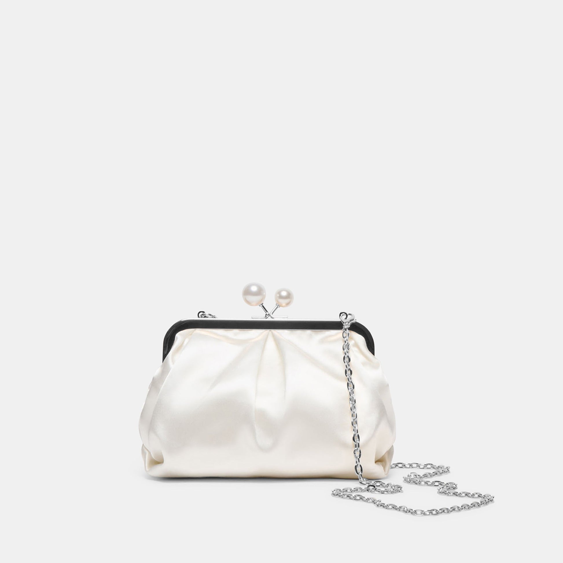 Kendall White Satin Clutch Dolce Vita For sale