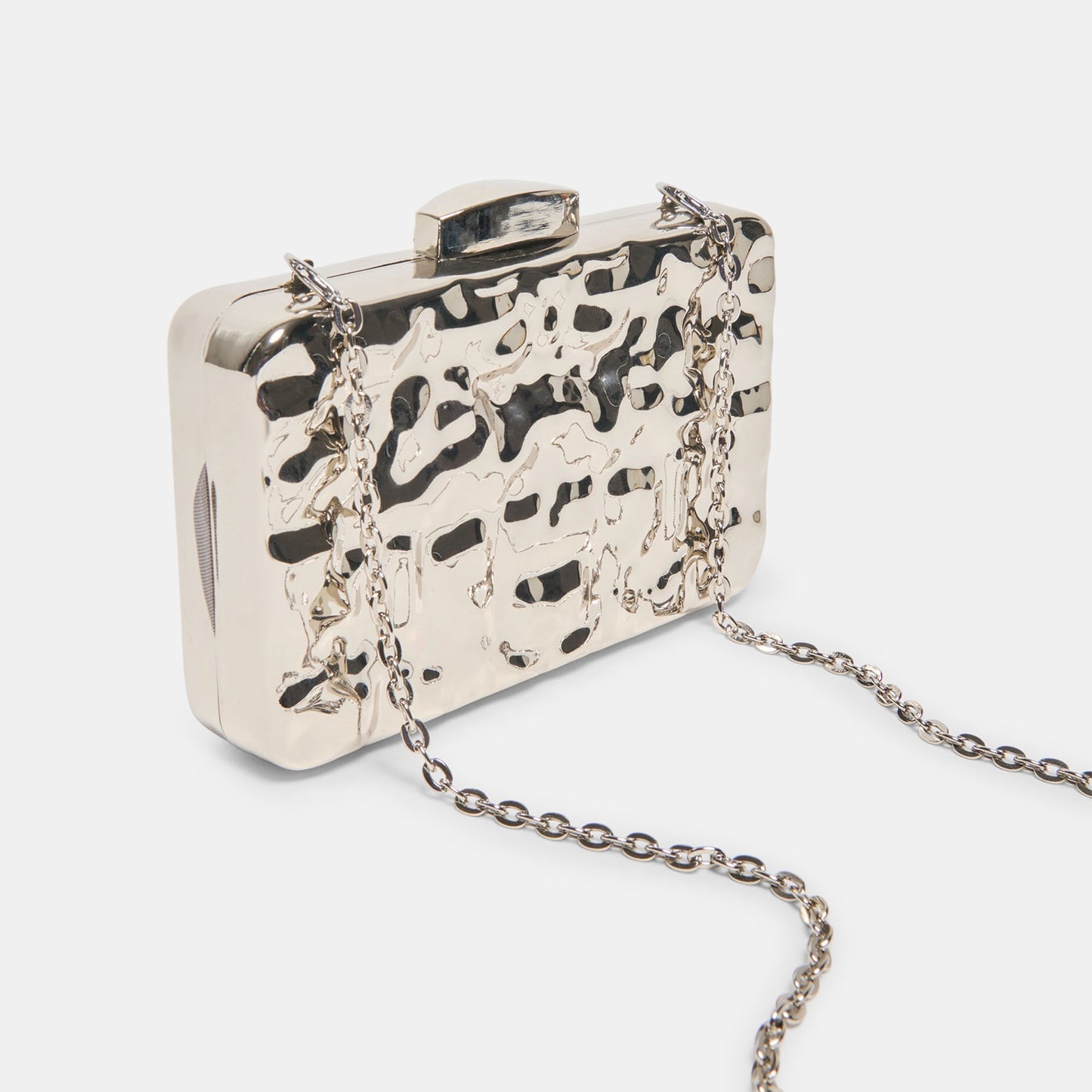 Delia Silver Metal Clutch Dolce Vita Online