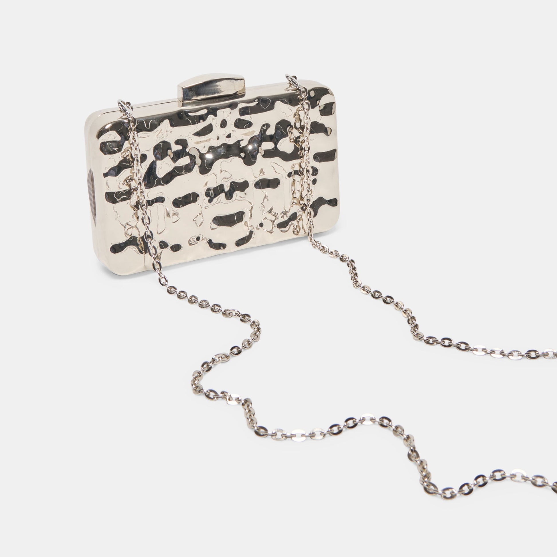 Delia Silver Metal Clutch Dolce Vita Online