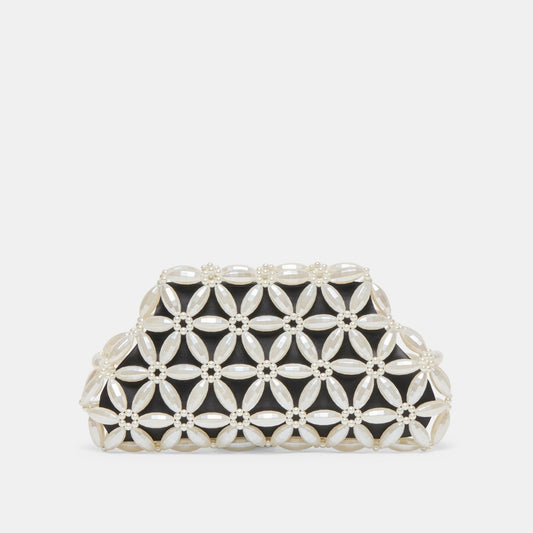 Marlow Black Satin Pearl Clutch Dolce Vita On sale