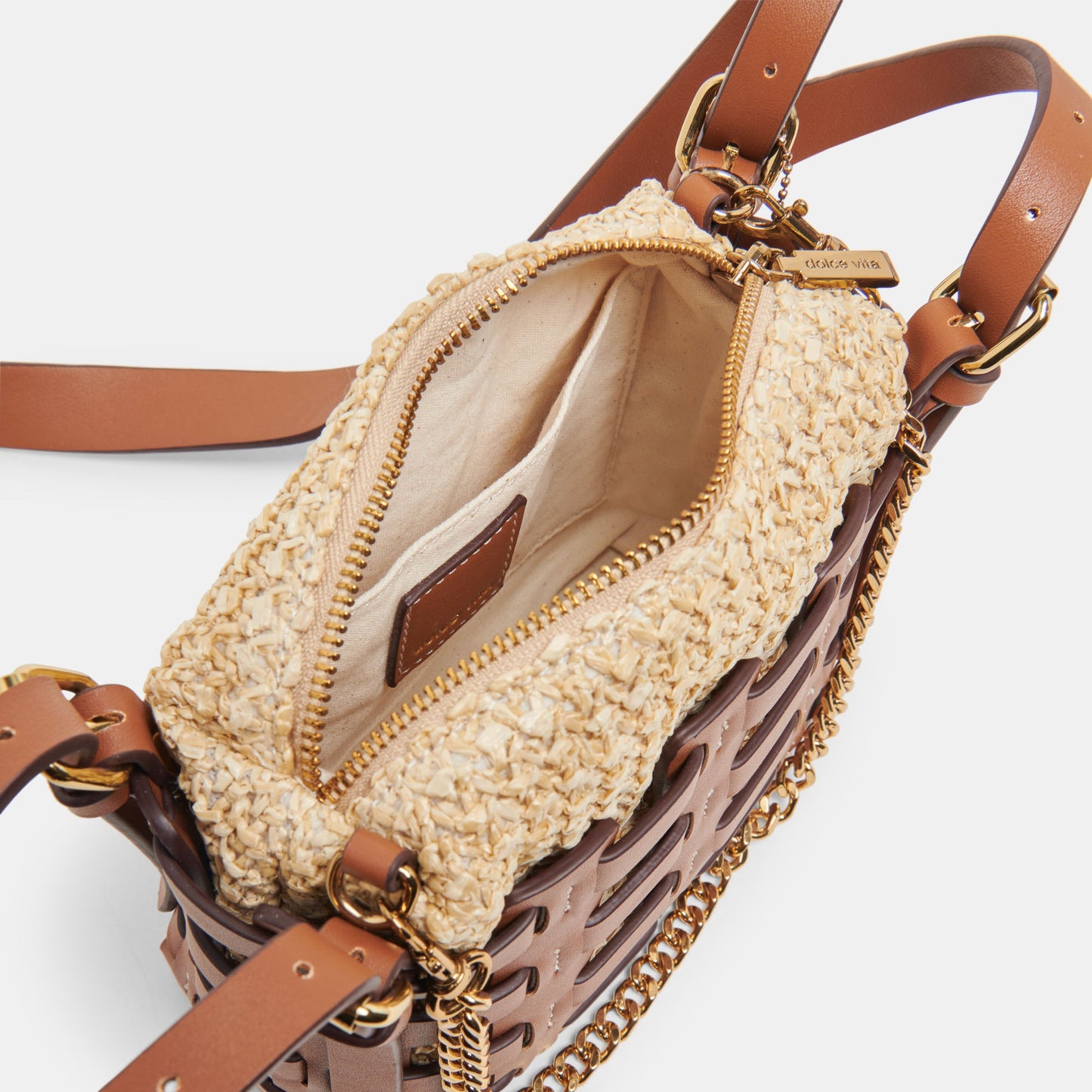 CASSIS CROSSBODY SADDLE NATURAL RAFFIA
 – Dolce Vita Dolce Vita Discount