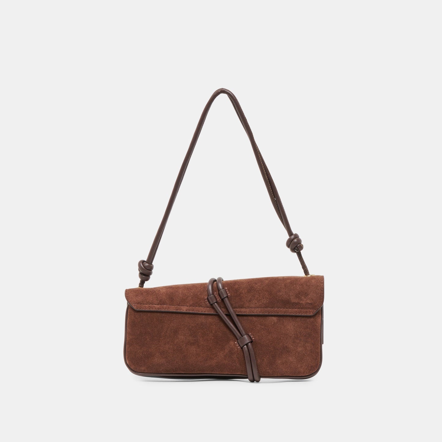 Alice Chocolate Suede Shoulder Bag Dolce Vita us