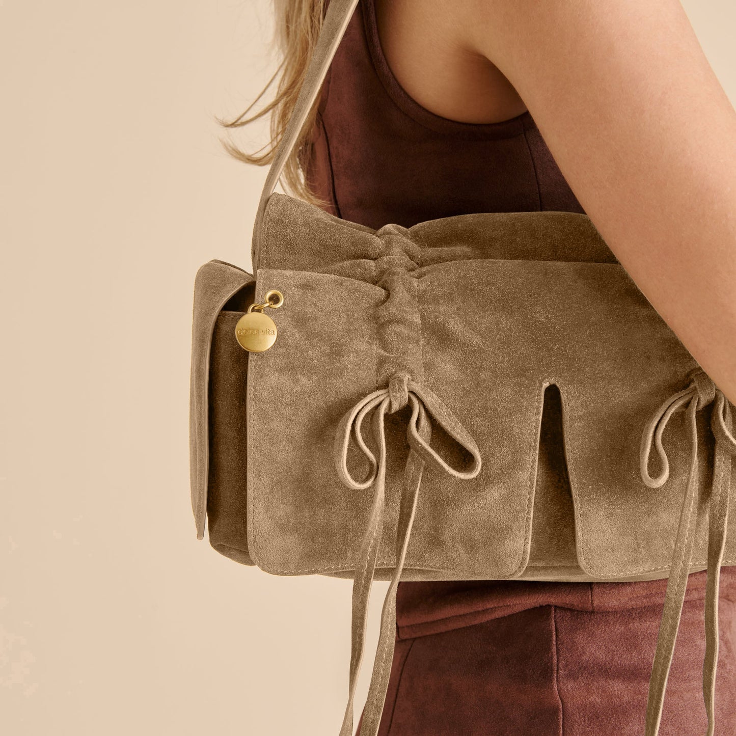 Hudson Olive Suede Shoulder Bag Dolce Vita Discount
