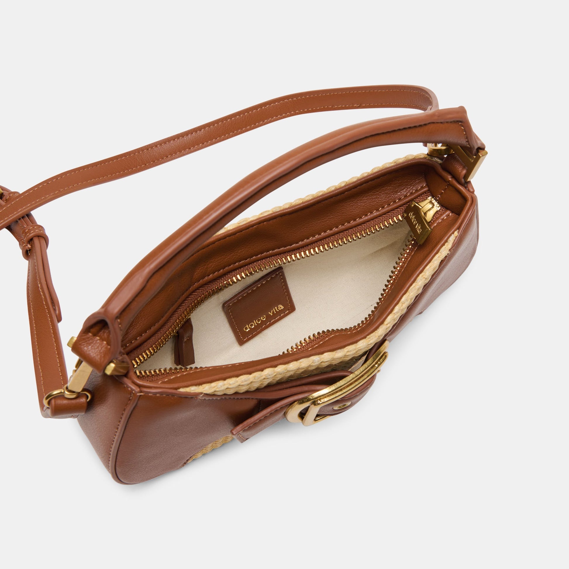 Nuala Raffia Saddle Stella Handbag Dolce Vita Outlet