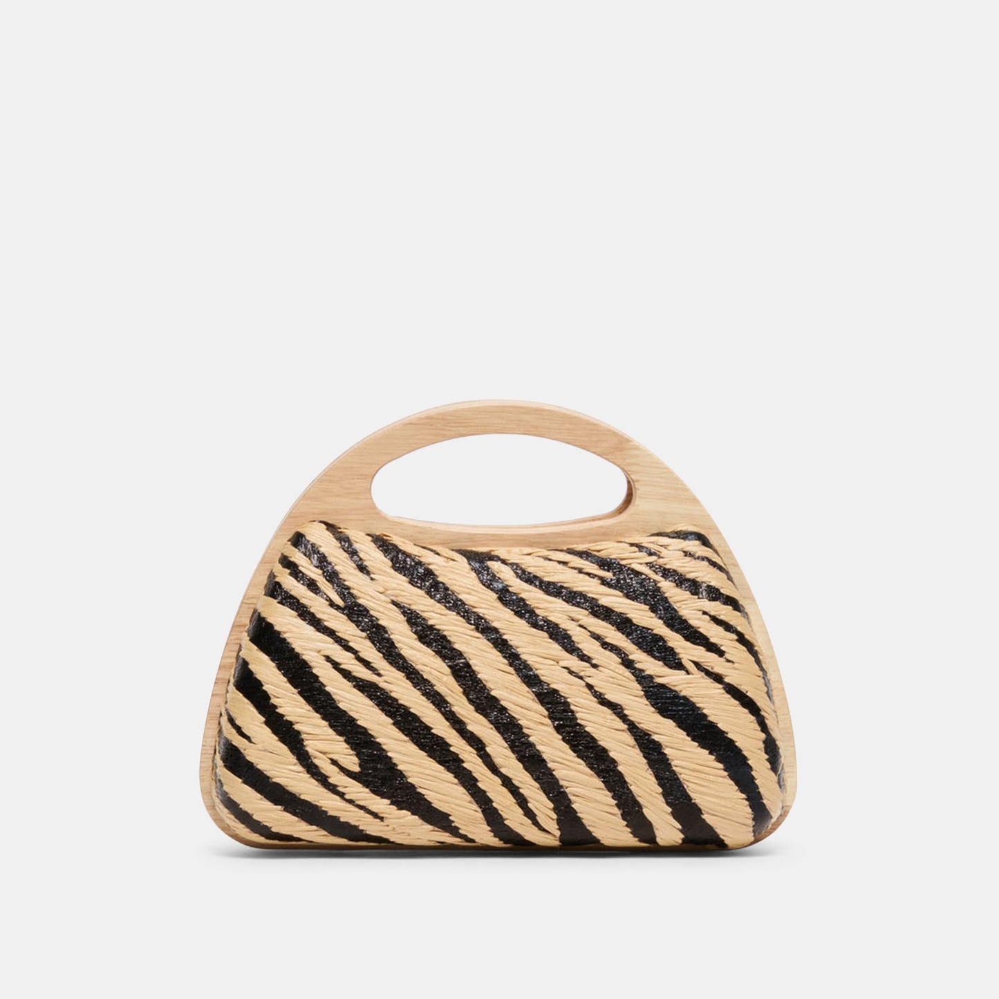 Maelie Black Natural Zebra Raffia Handbag Dolce Vita On sale
