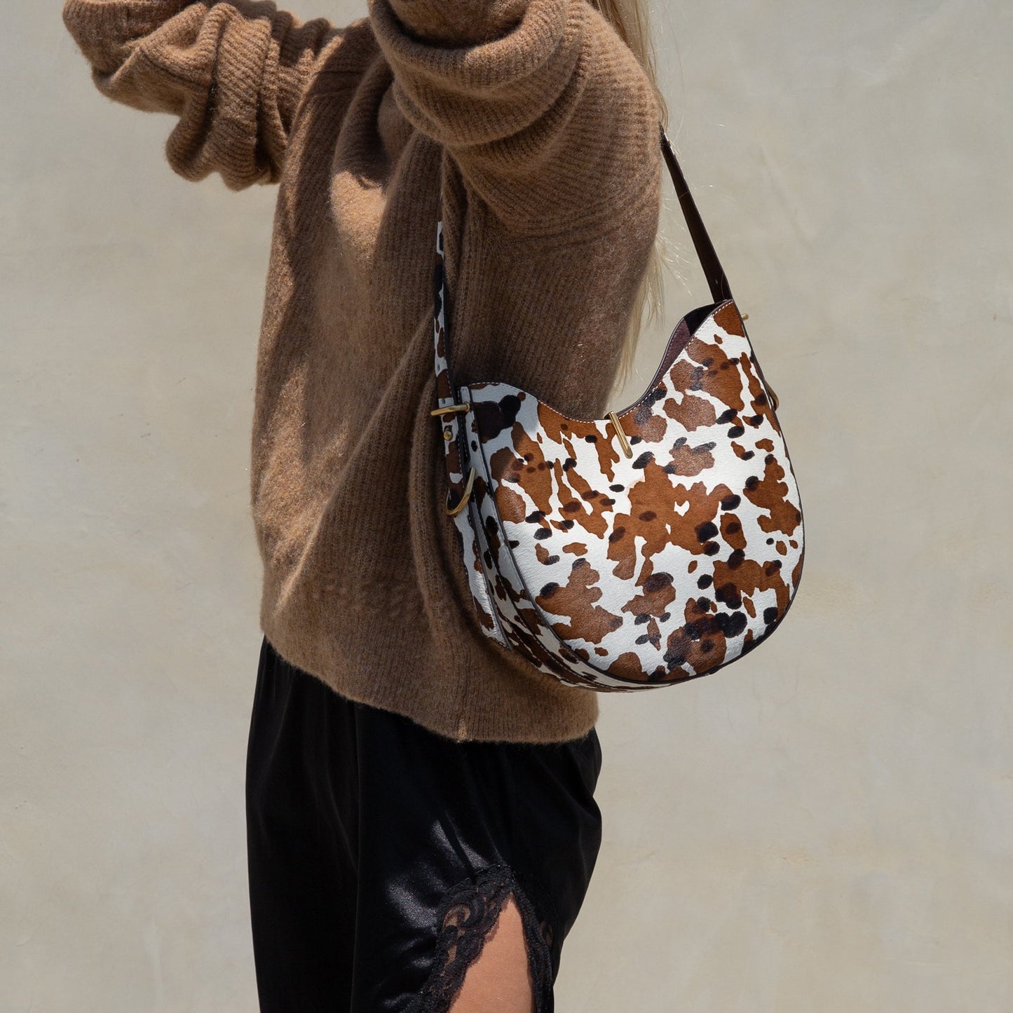 Bree Cocoa Calf Hair Shoulder Bag Dolce Vita Discount