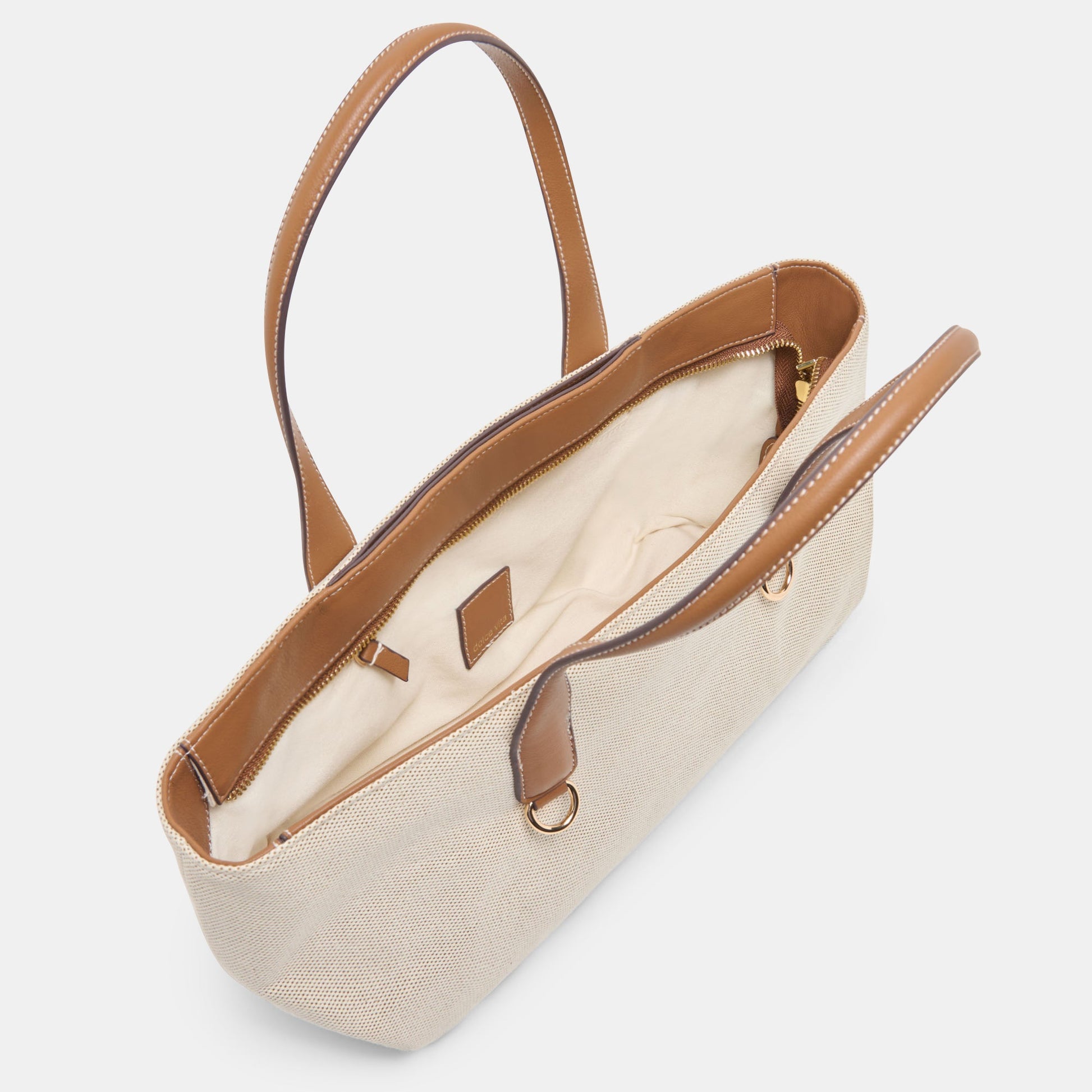 CLARINA Natural Canvas Shoulder Bag Dolce Vita For sale