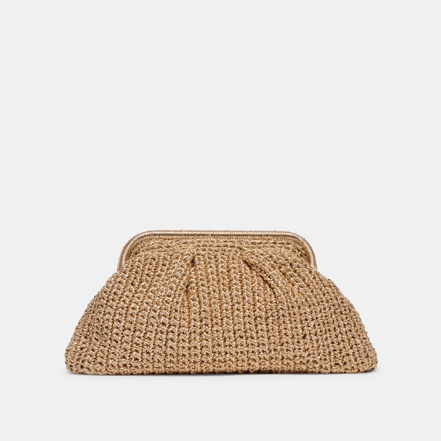Ione Gold Crochet Clutch Dolce Vita us