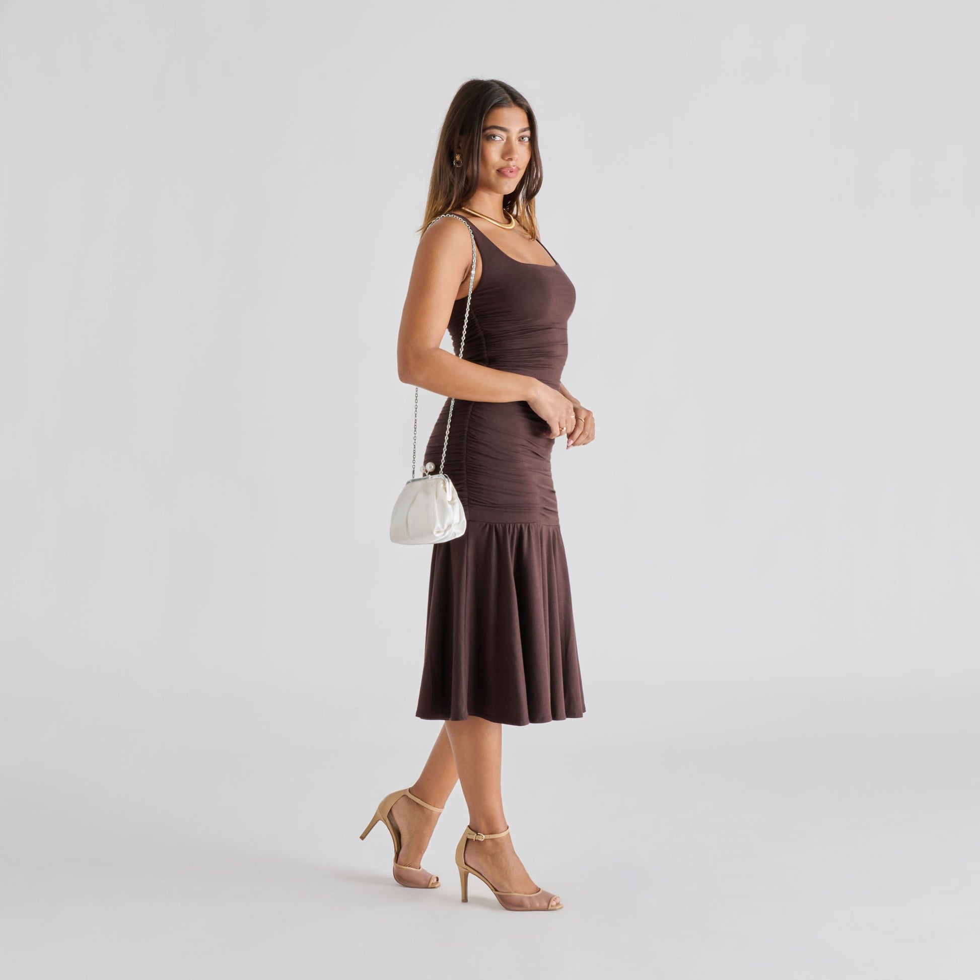 Kendall White Satin Clutch Dolce Vita Online
