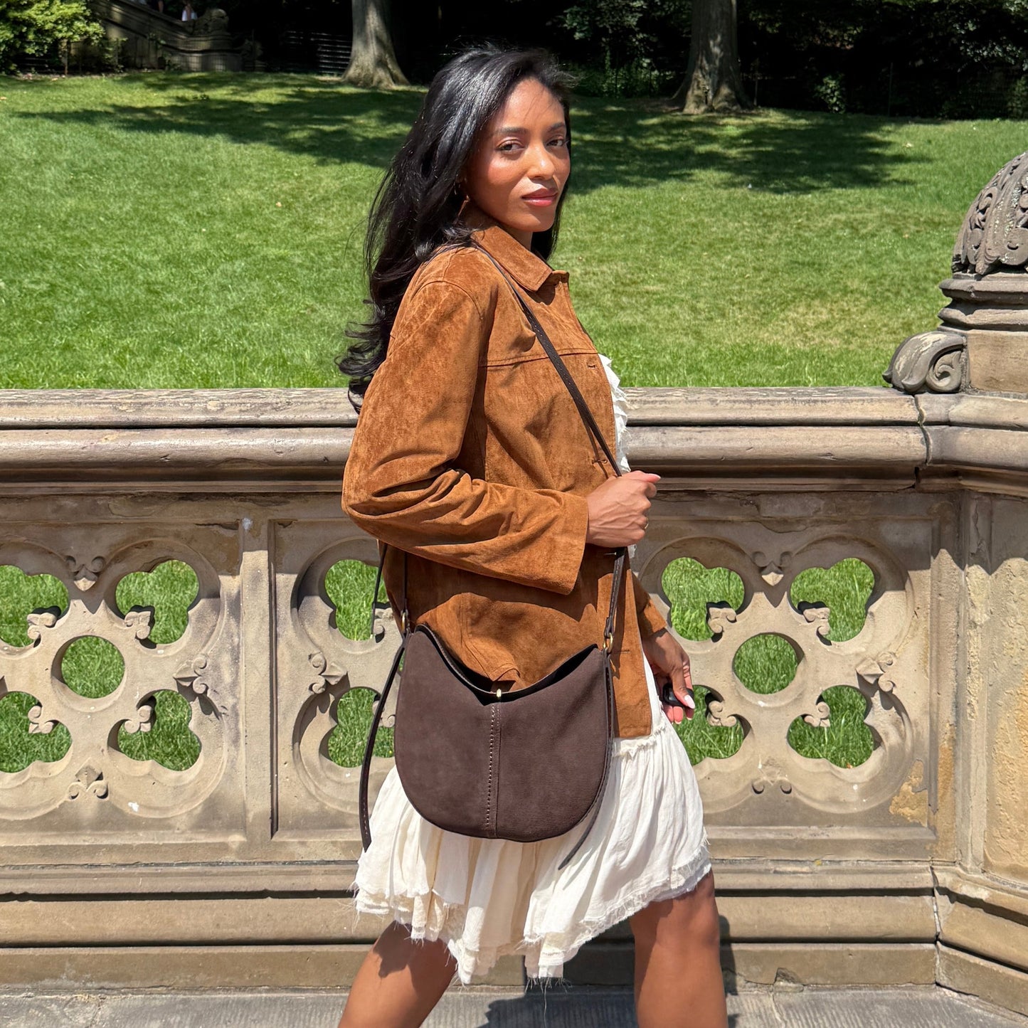 Bennett Espresso Suede Crossbody Dolce Vita Sale