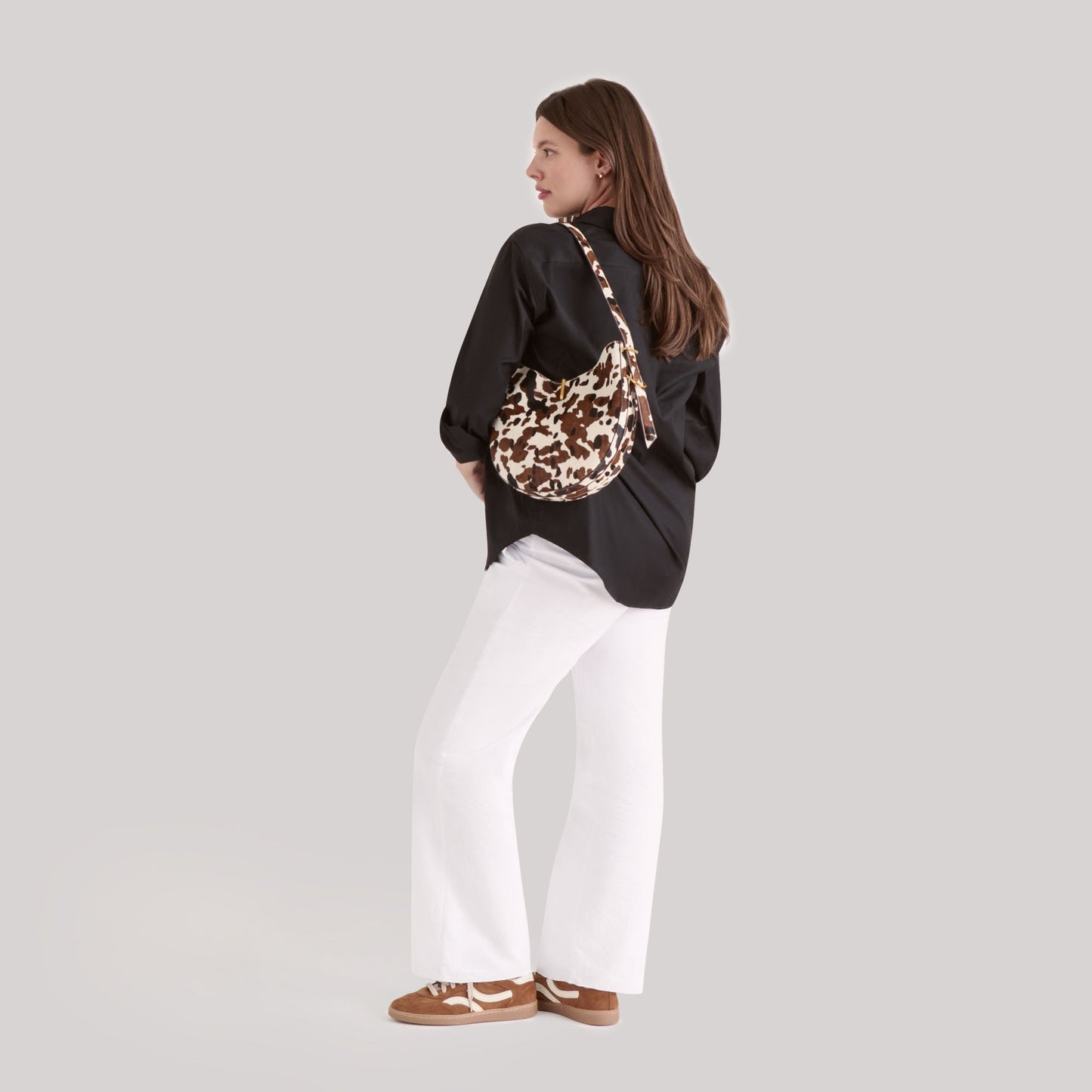 Bree Cocoa Calf Hair Shoulder Bag Dolce Vita New