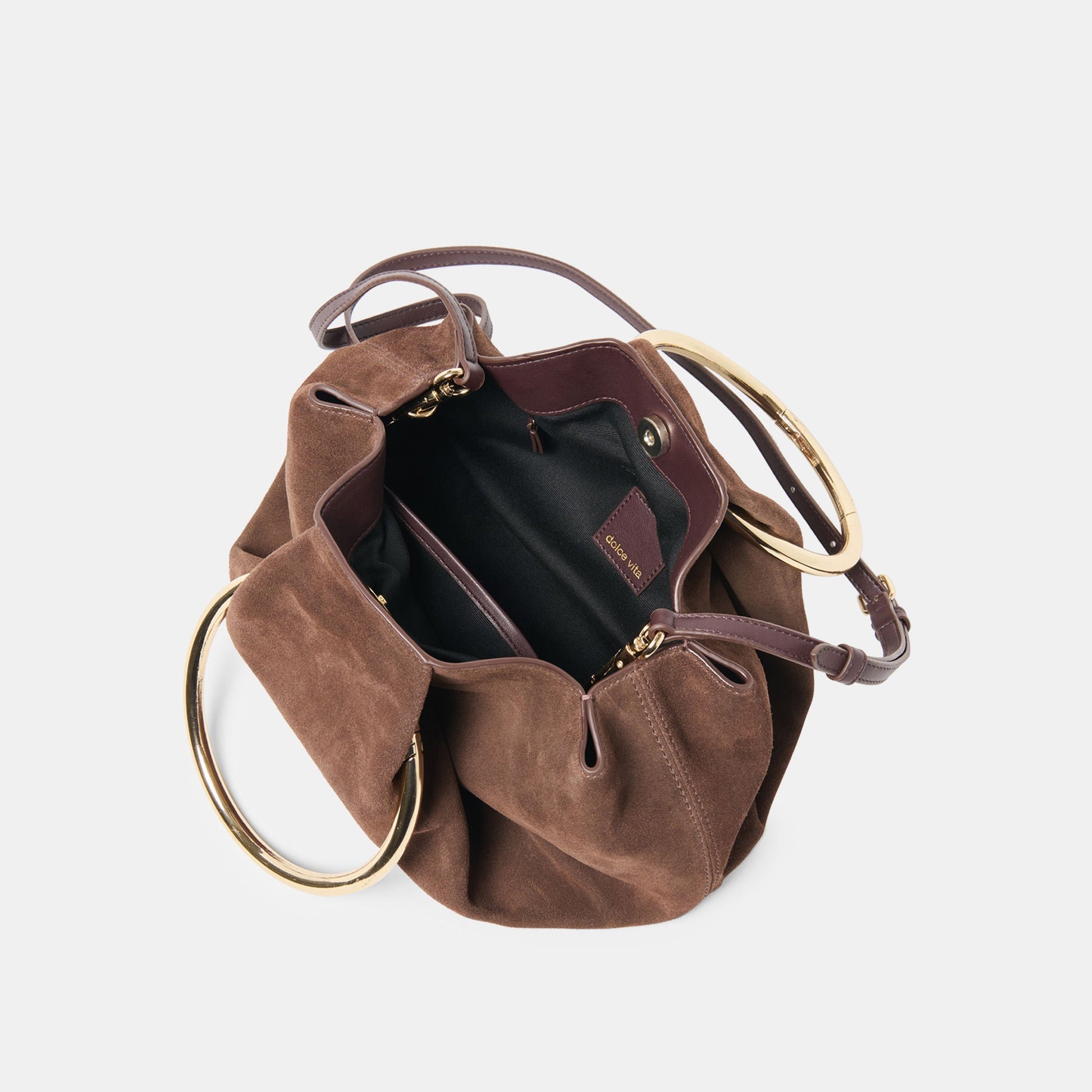 Channing Espresso Suede Handbag Dolce Vita Online