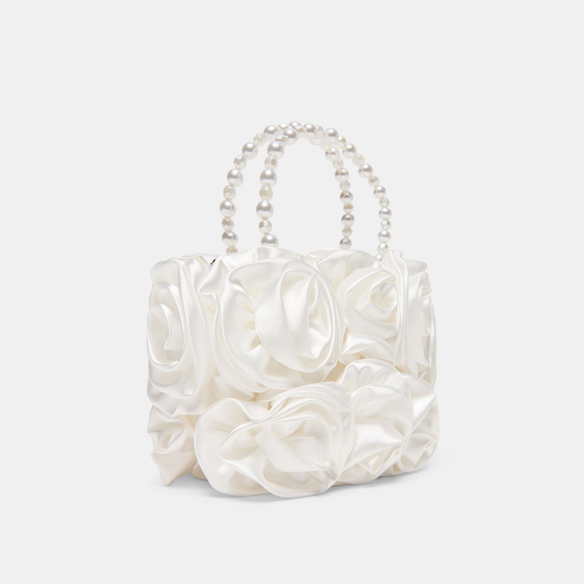 Aubrey White Satin Handbag Dolce Vita On sale